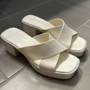 Jeffrey Campbell Jelly White Heeled Sandals
